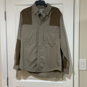 L.L. Bean Men's Brown and Tan Shirt Jacket